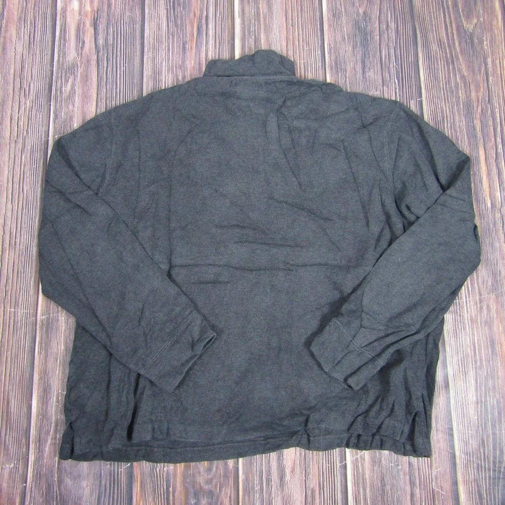 Polo Ralph Lauren Sweater Mens XL Gray Half Zip Pullover Embroidered Pony Cotton